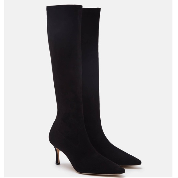 Manolo Blahnik Shoes - Manolo Blahnik Pascalare Boot Black Suede